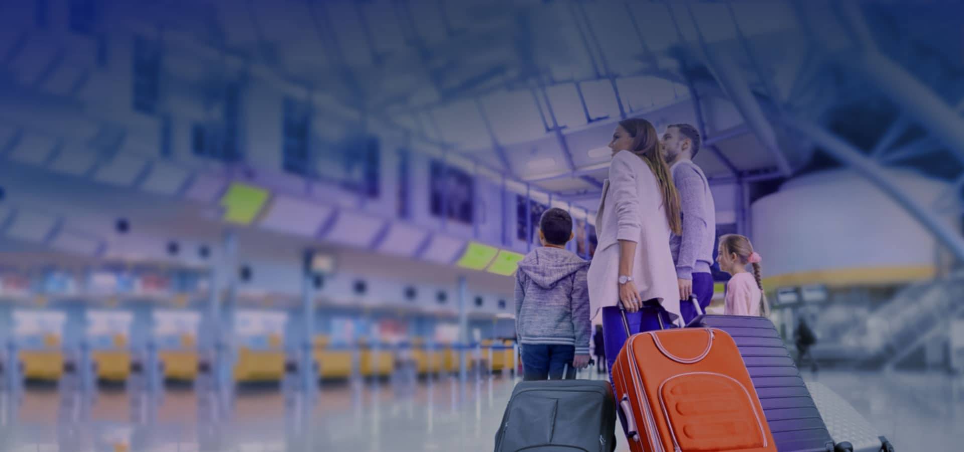 Happy family arriving in Canada - Family Visa, PR, and Super Visa Services